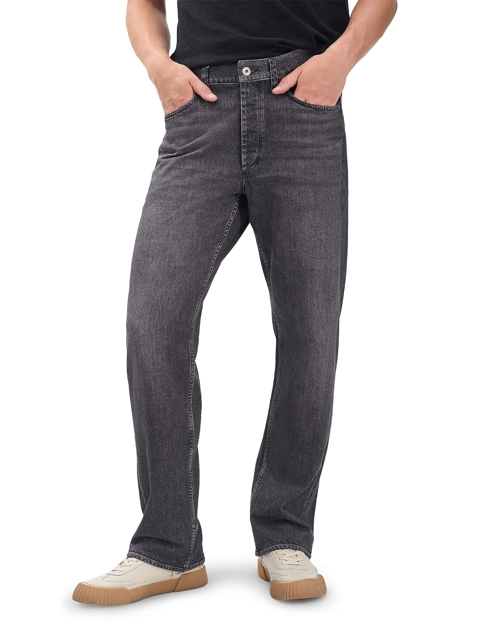 Men's Fit 4 Miramar Stretch Mid-Rise Jeans - Faded Black - 1