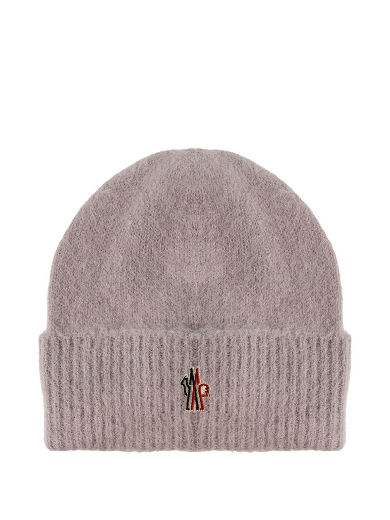ribbed logo beanie 1