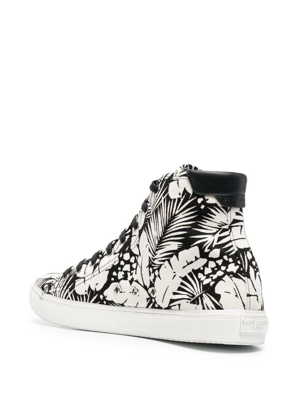 tropical print high-top sneakers - 3