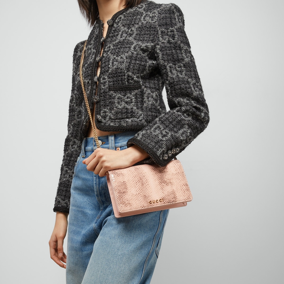 Chain python wallet with Gucci script - 4