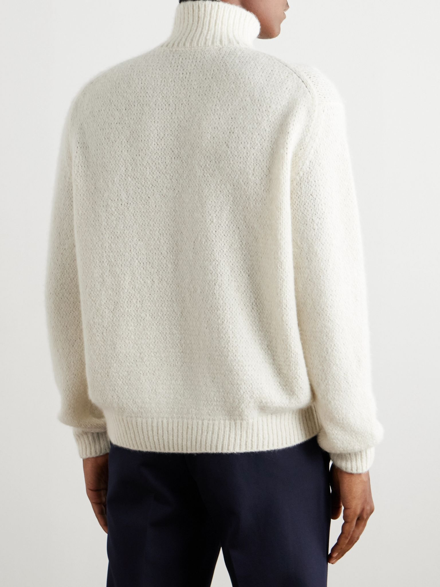 Corno Bianco Cashmere Rollneck Sweater Cream - 3