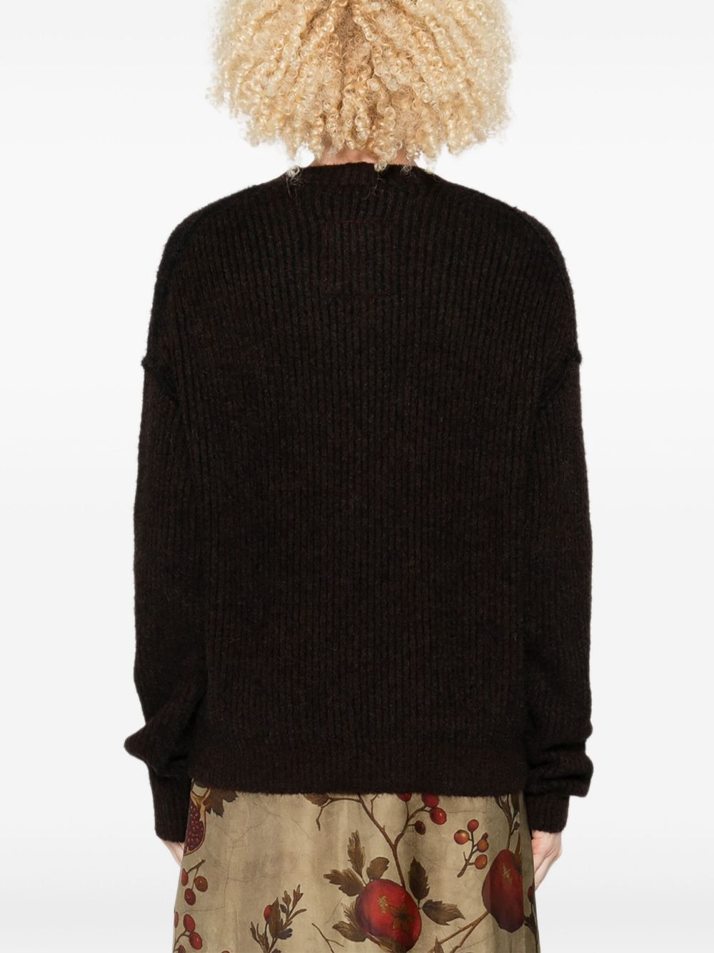 ribbed crew-neck sweater - 4