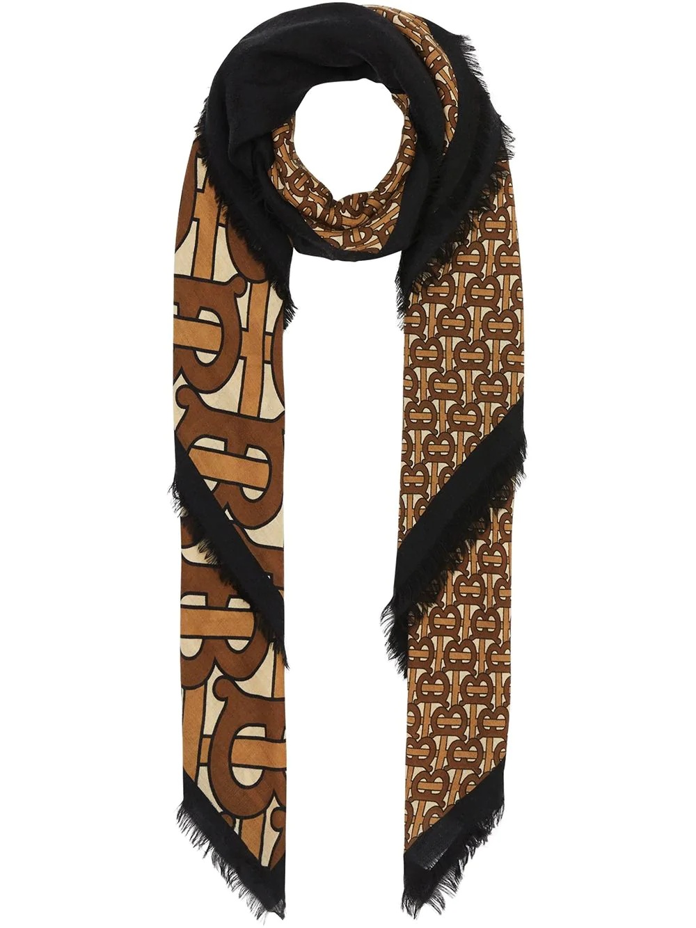 monogram-print scarf - 1