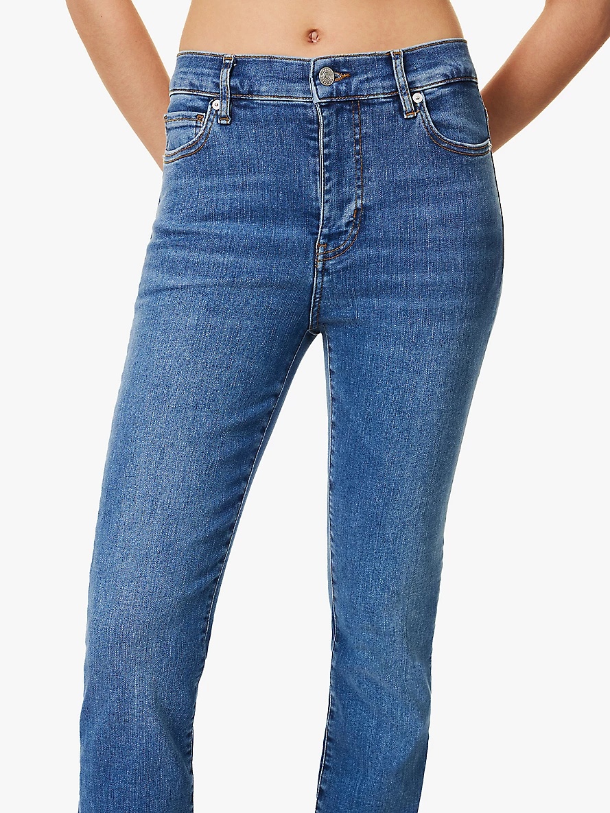 Le High Straight high-rise straight-leg stretch organic cotton-blend jeans - 5