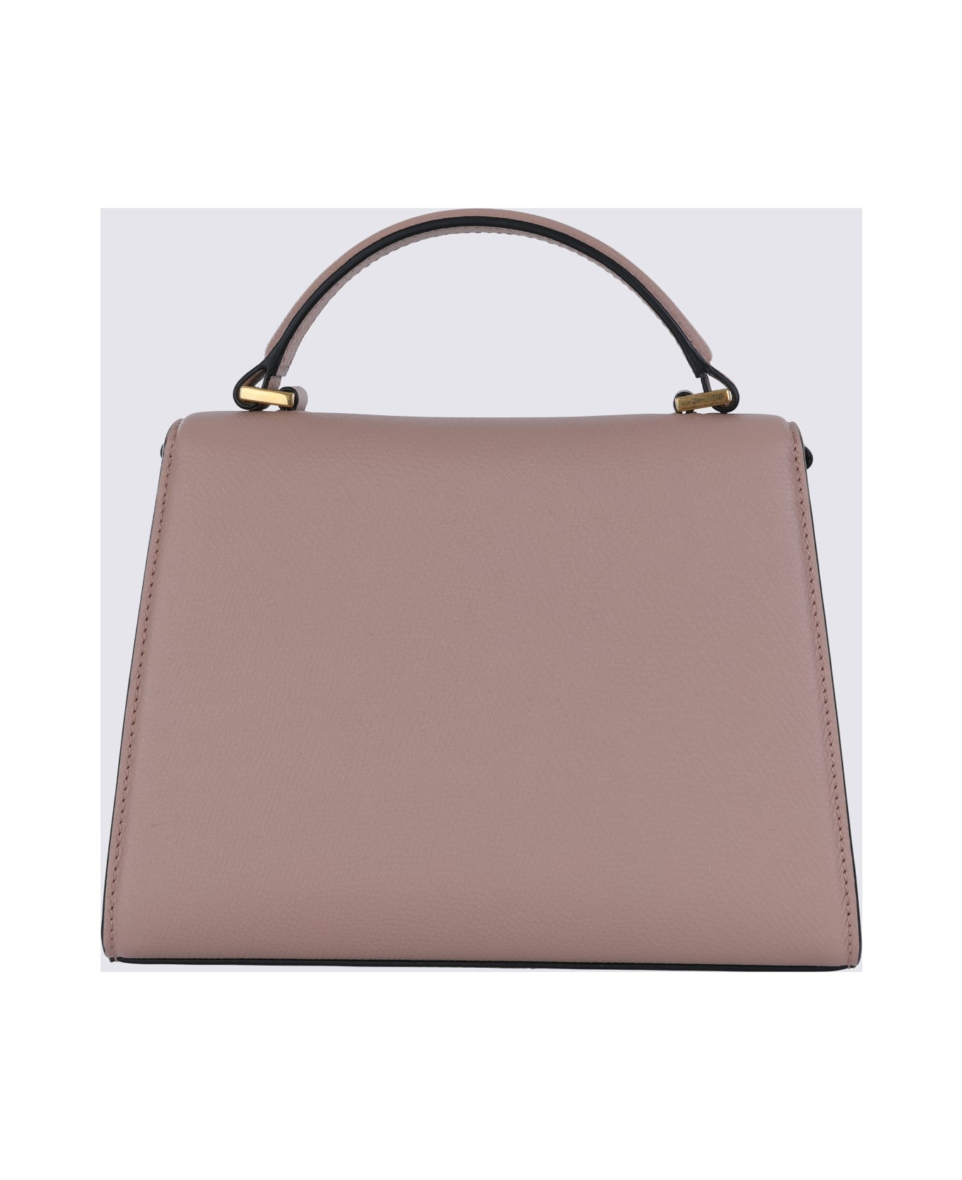 Light Pink Leather Top Handle Bag - 3