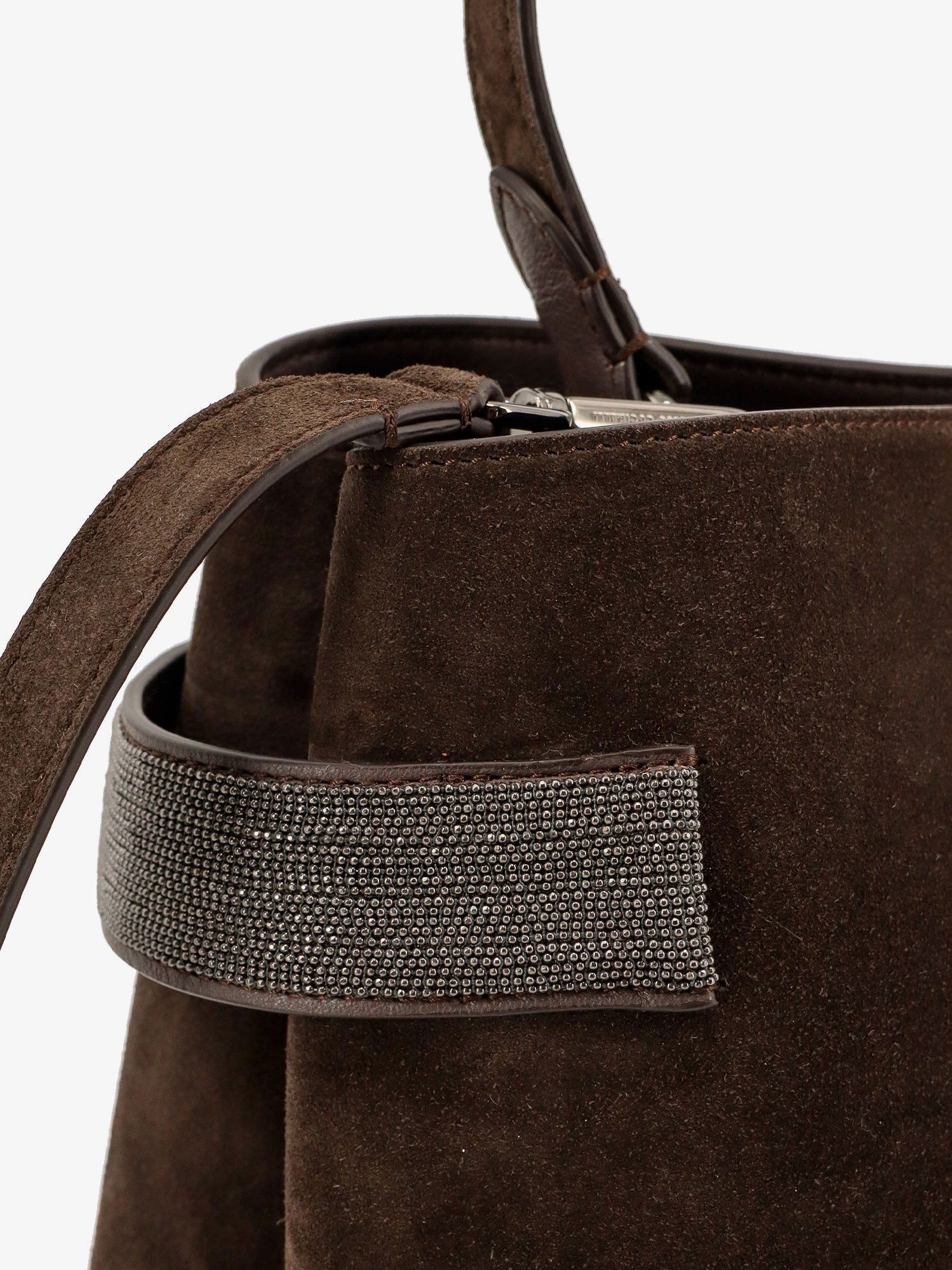 Brunello Cucinelli Suede Shoulder Bag - 5