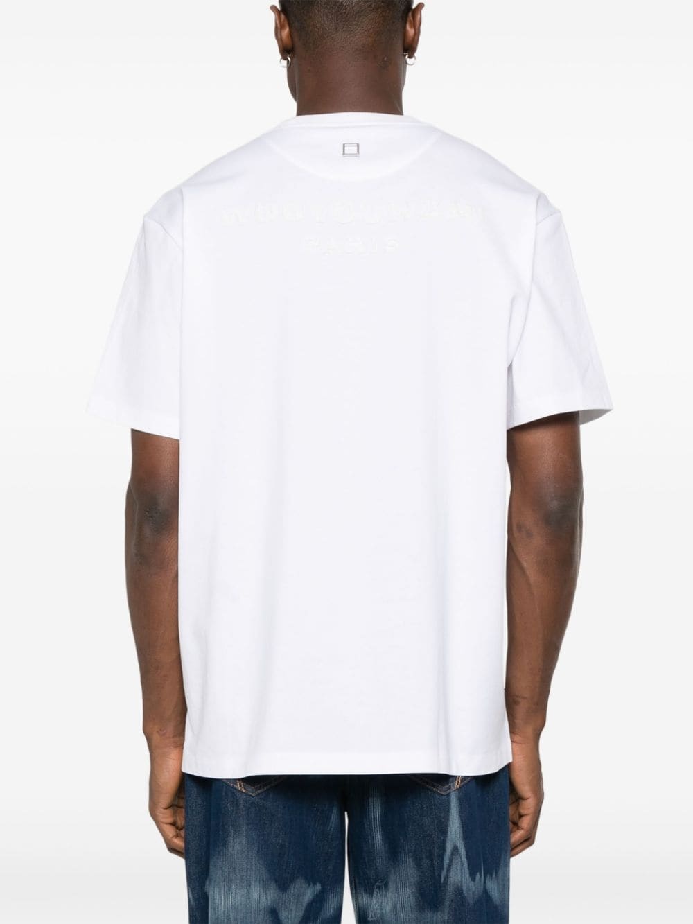 logo-appliquÃ© cotton T-shirt - 4
