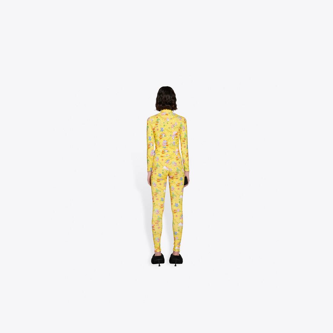 Women's Puppies And Friends Stretch Leggings in Yellow - 5