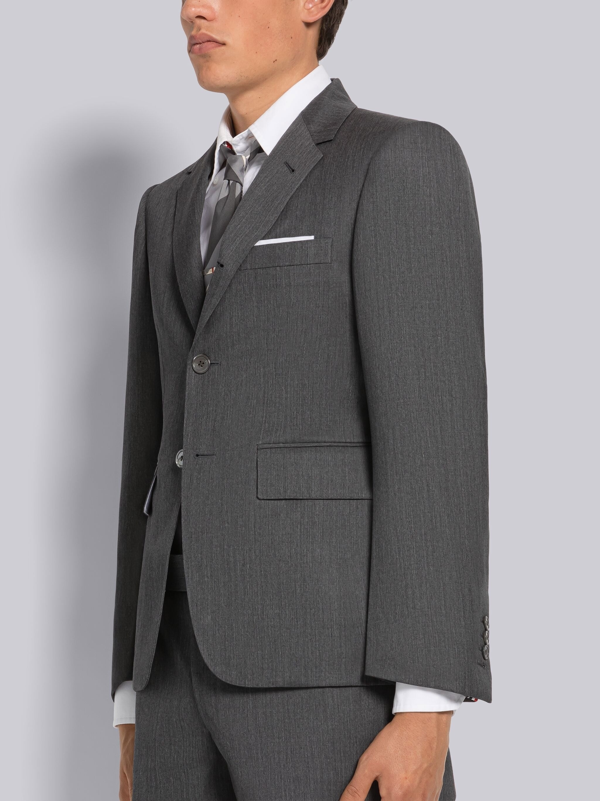 STIFF WOOL GABARDINE CLASSIC SPORT COAT - 2