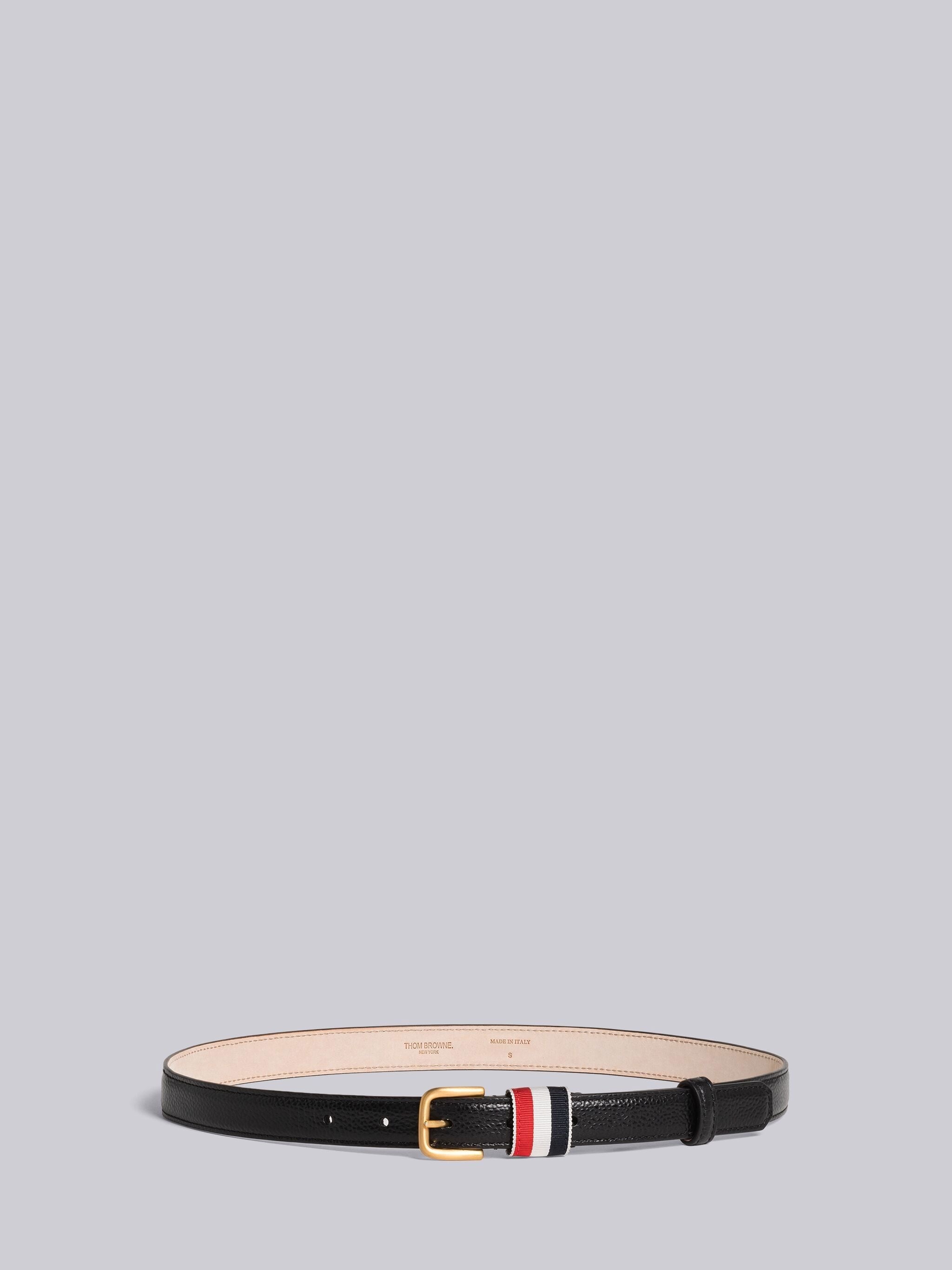 Pebble Grain Squared Buckle Belt - 1