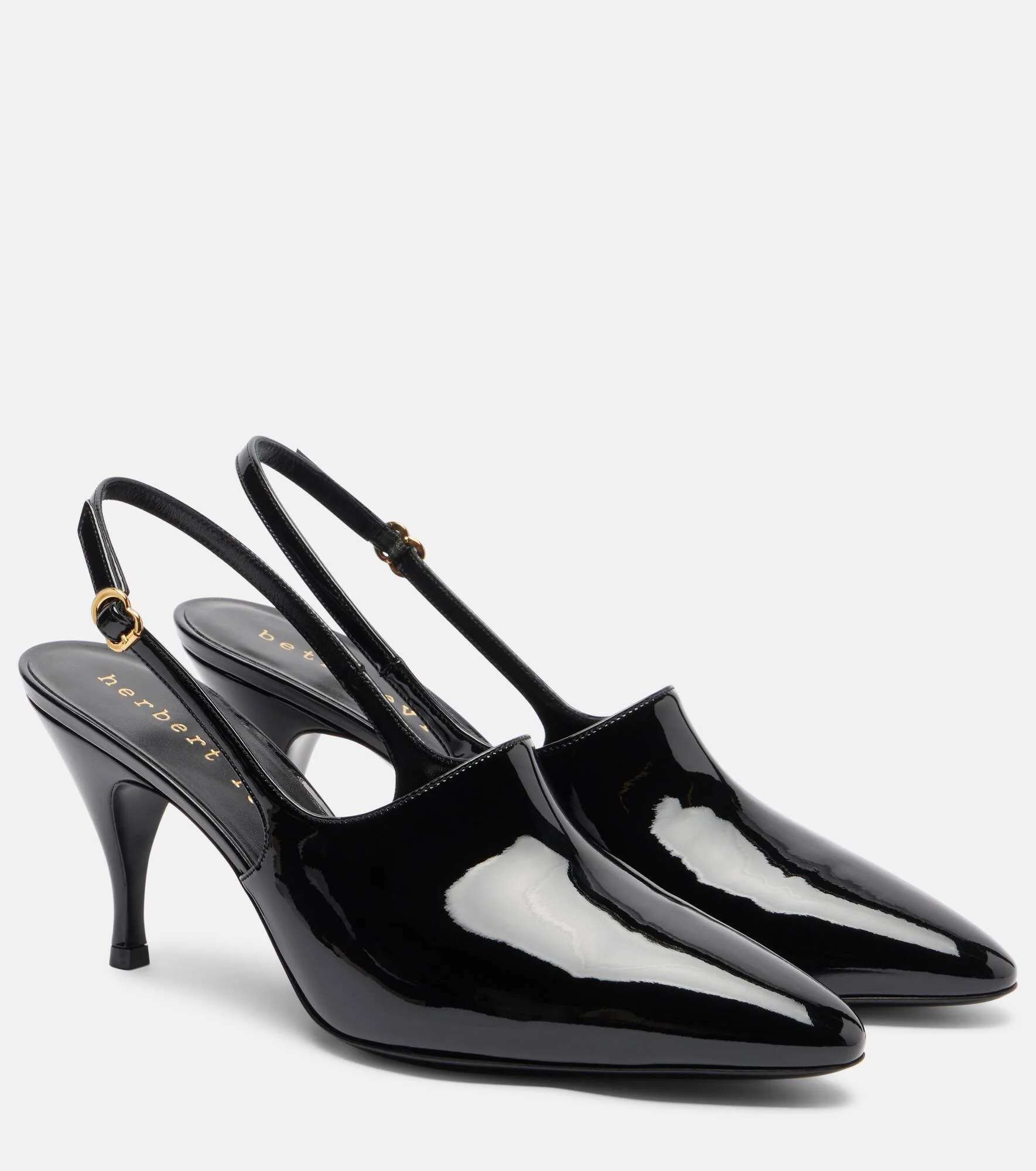 Cover-Up patent leather slingback pumps - 1