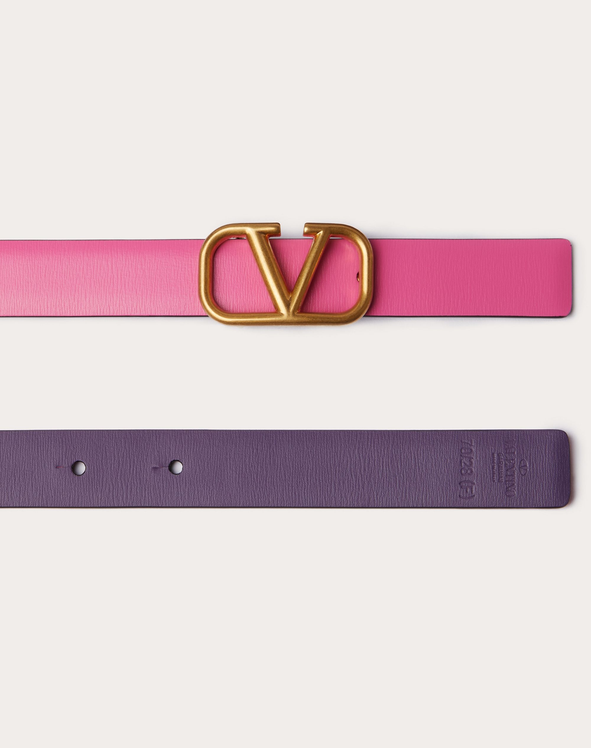 REVERSIBLE VLOGO SIGNATURE BELT IN Shiny CALFSKIN 20 MM - 3