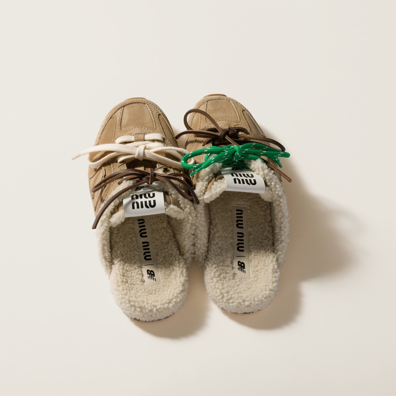 Miu Miu New Balance X Miu Miu 530 SL bleached suede sneaker mules outlook