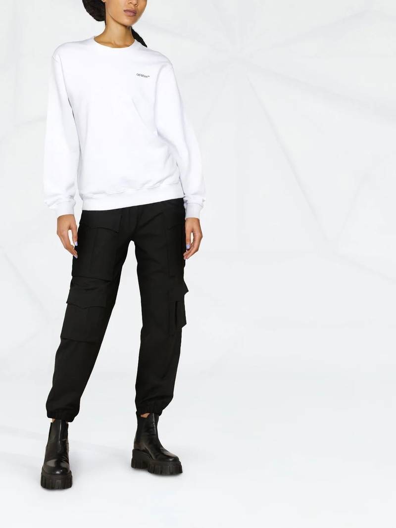 Off-White Floral Arrows-print sweatshirt outlook