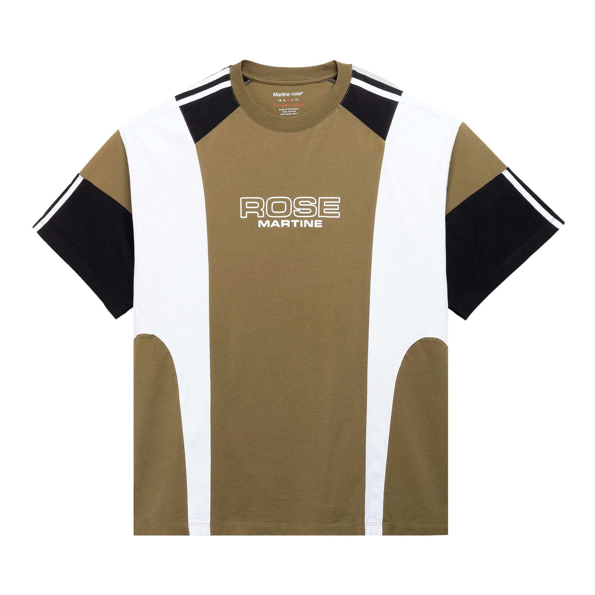 Martine Rose Oversized Panelled T-Shirt 'Green/Khaki' - 1