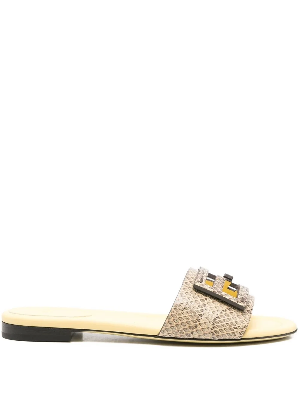 snakeskin leather sandals - 1