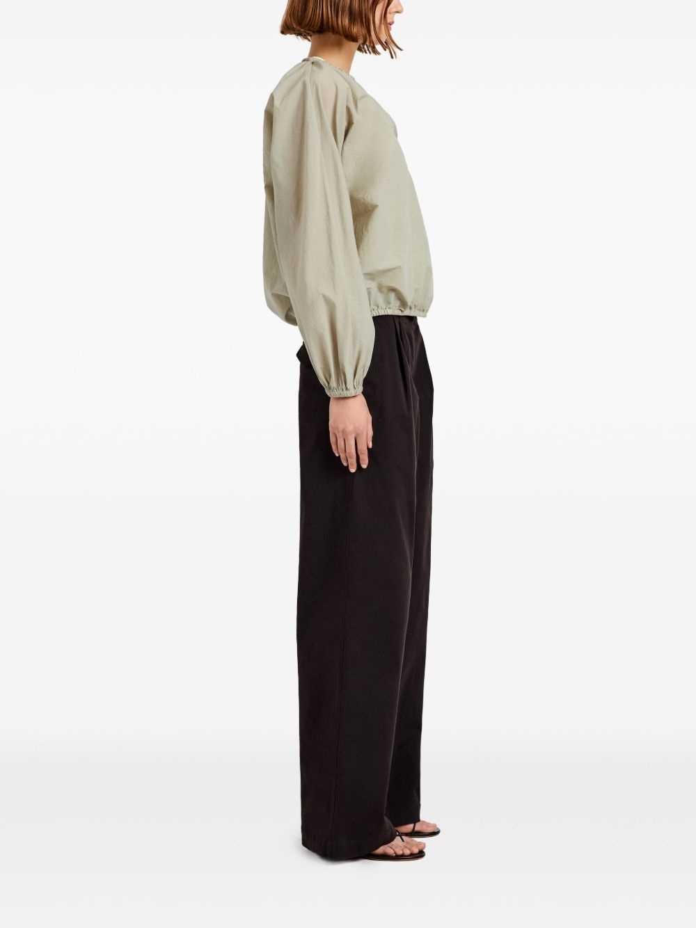 gathered-neckline blouse - 3