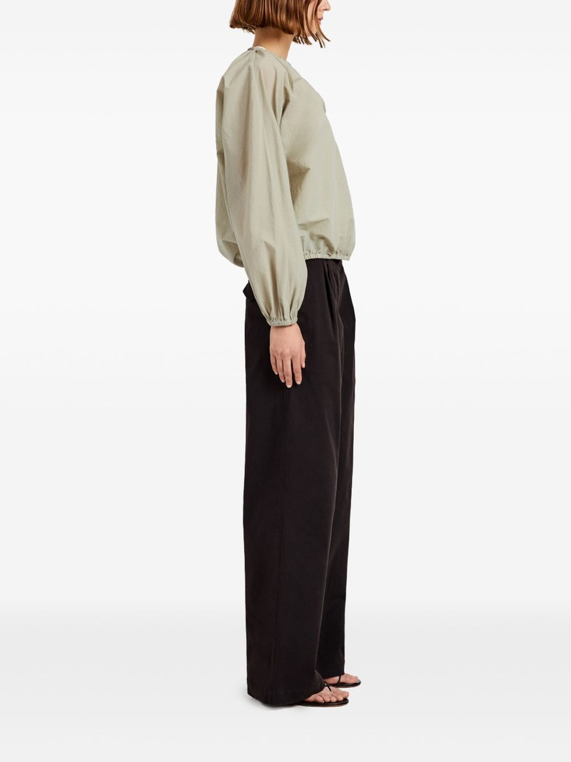gathered-neckline blouse 3