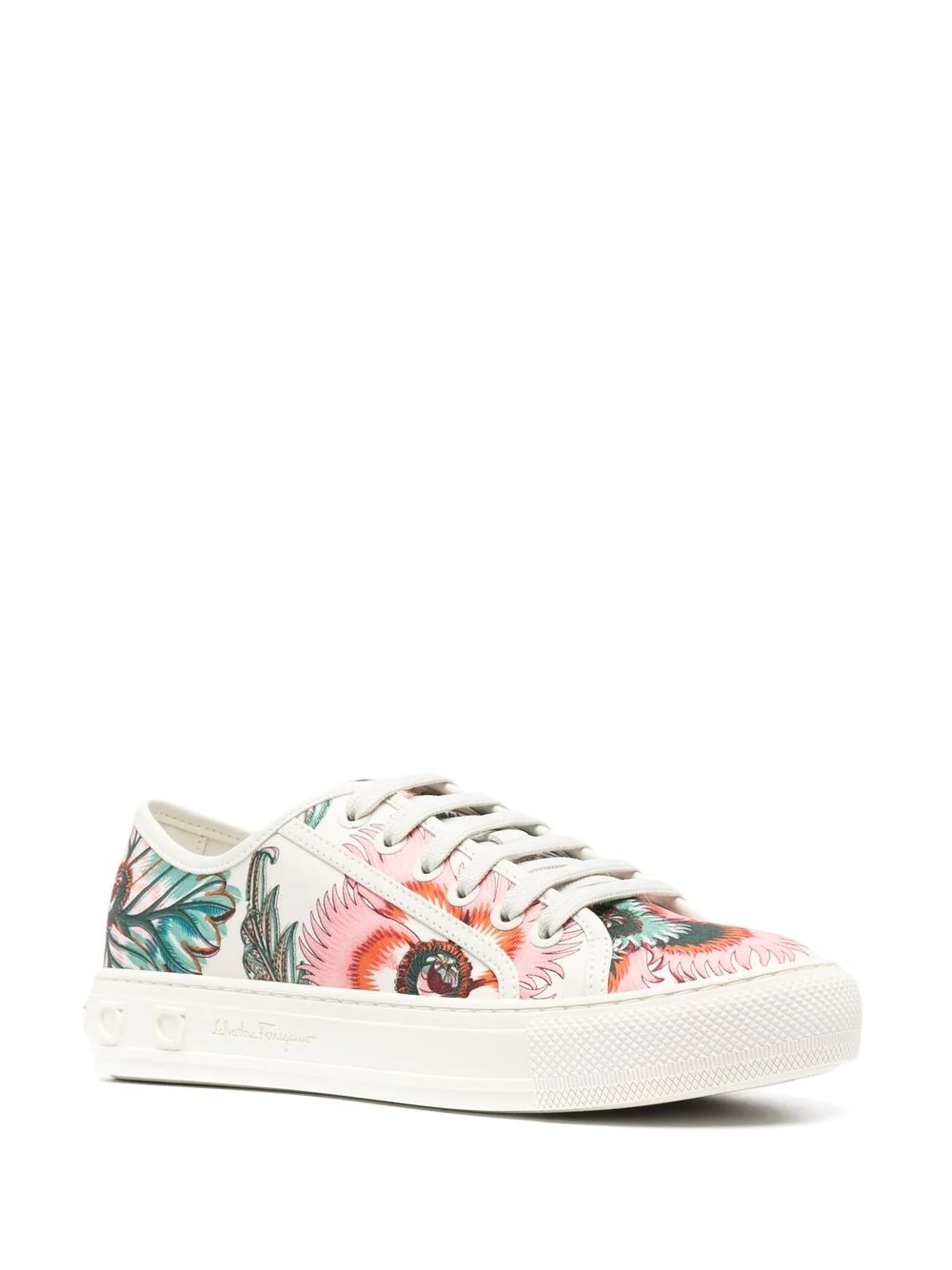 Papavero-print low-top sneakers - 2