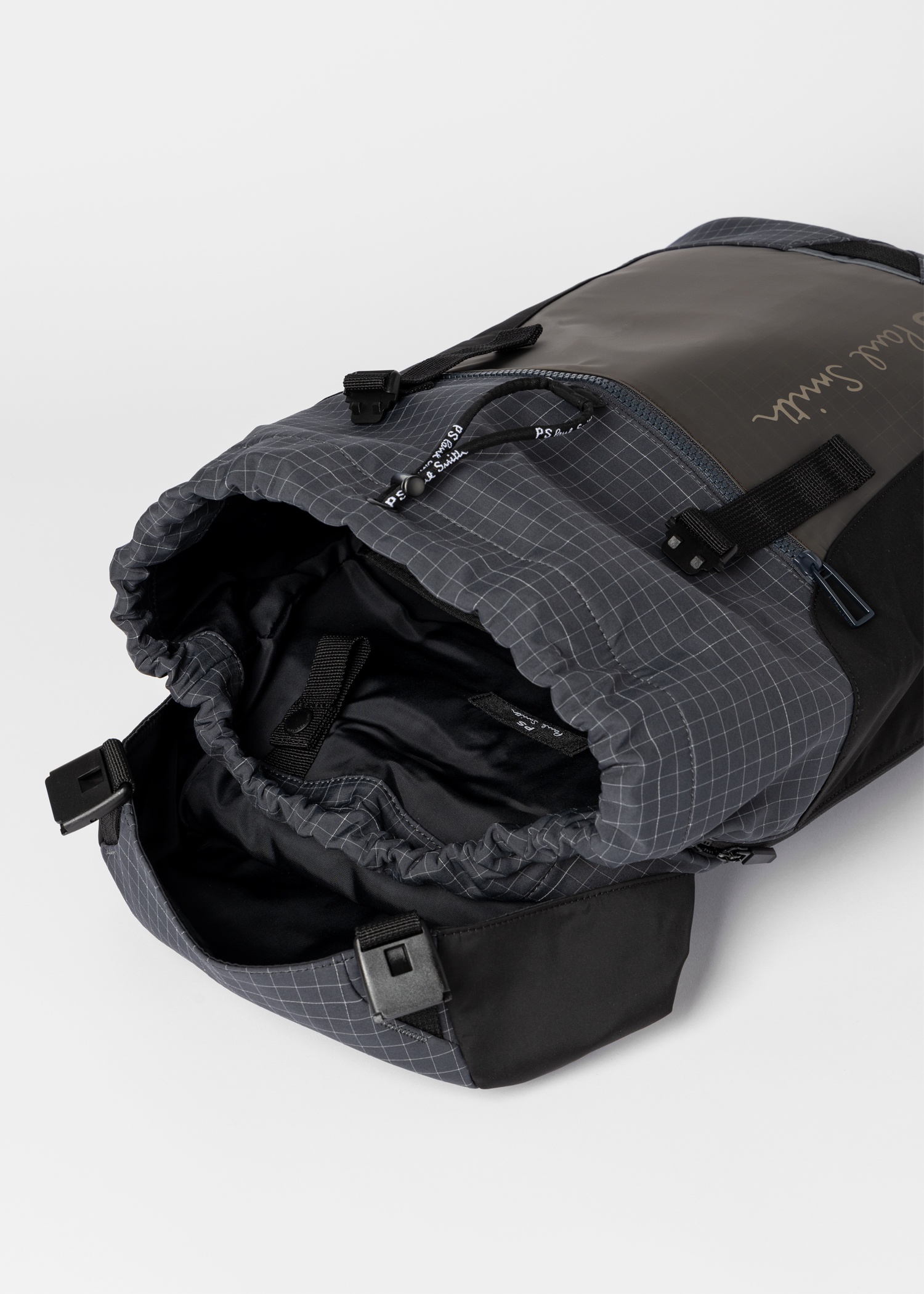 Grey Reflective-Check Backpack - 5