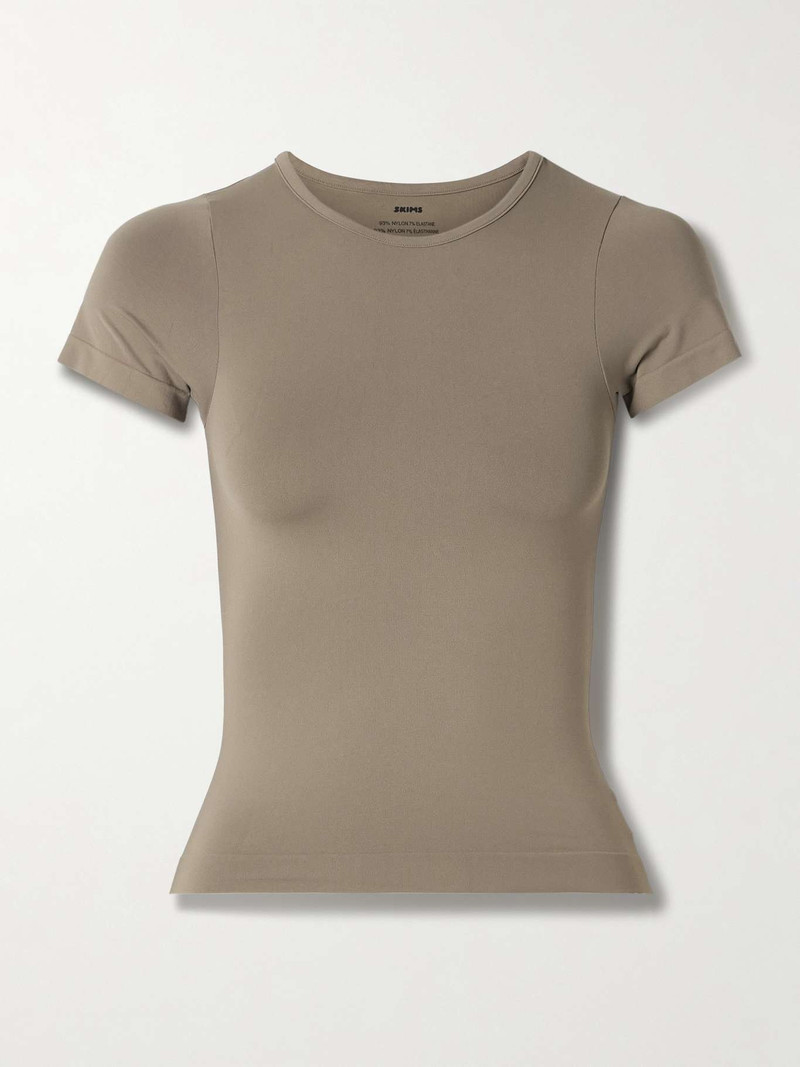 Soft Smoothing Seamless T-shirt - Truffle Gray green 1