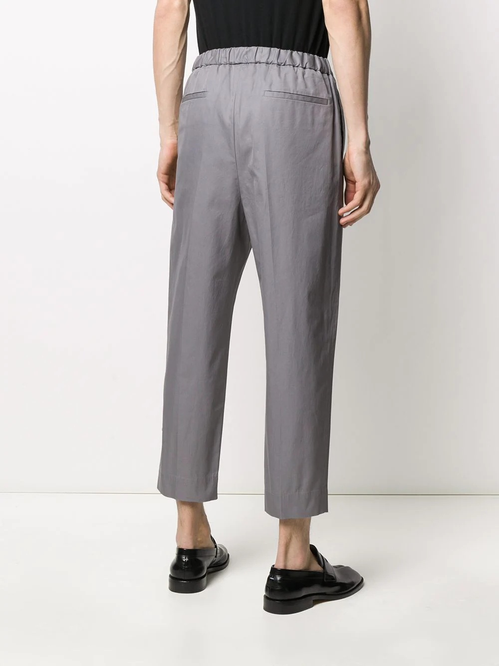 elasticated cropped trousers - 4