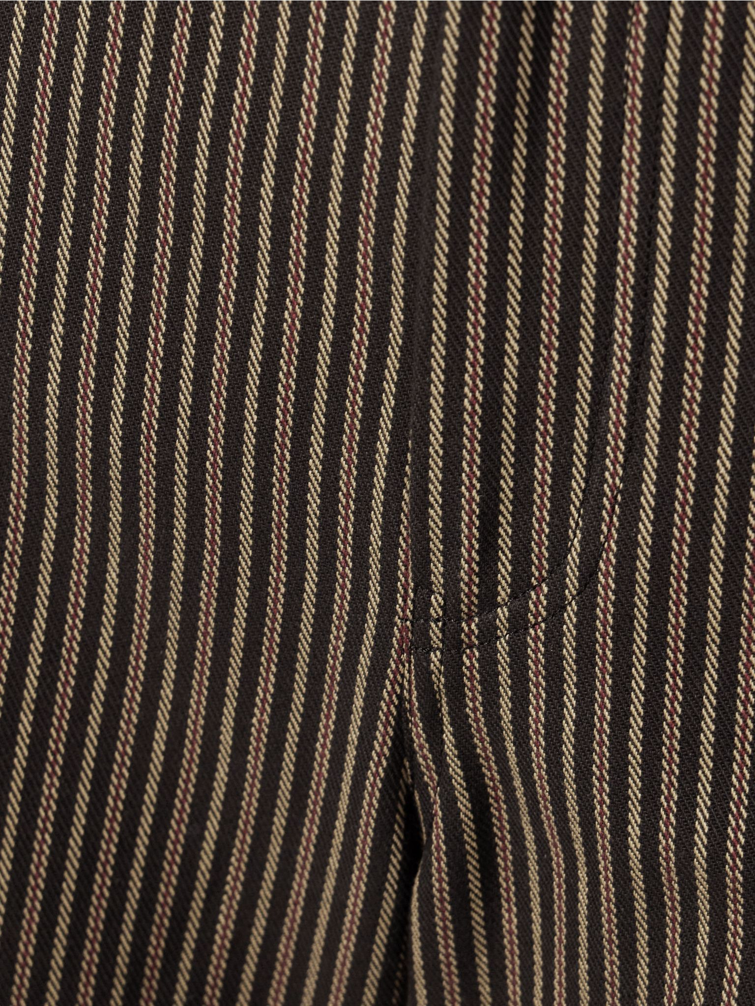 Roe striped cotton-twill flared pants Brown - 5