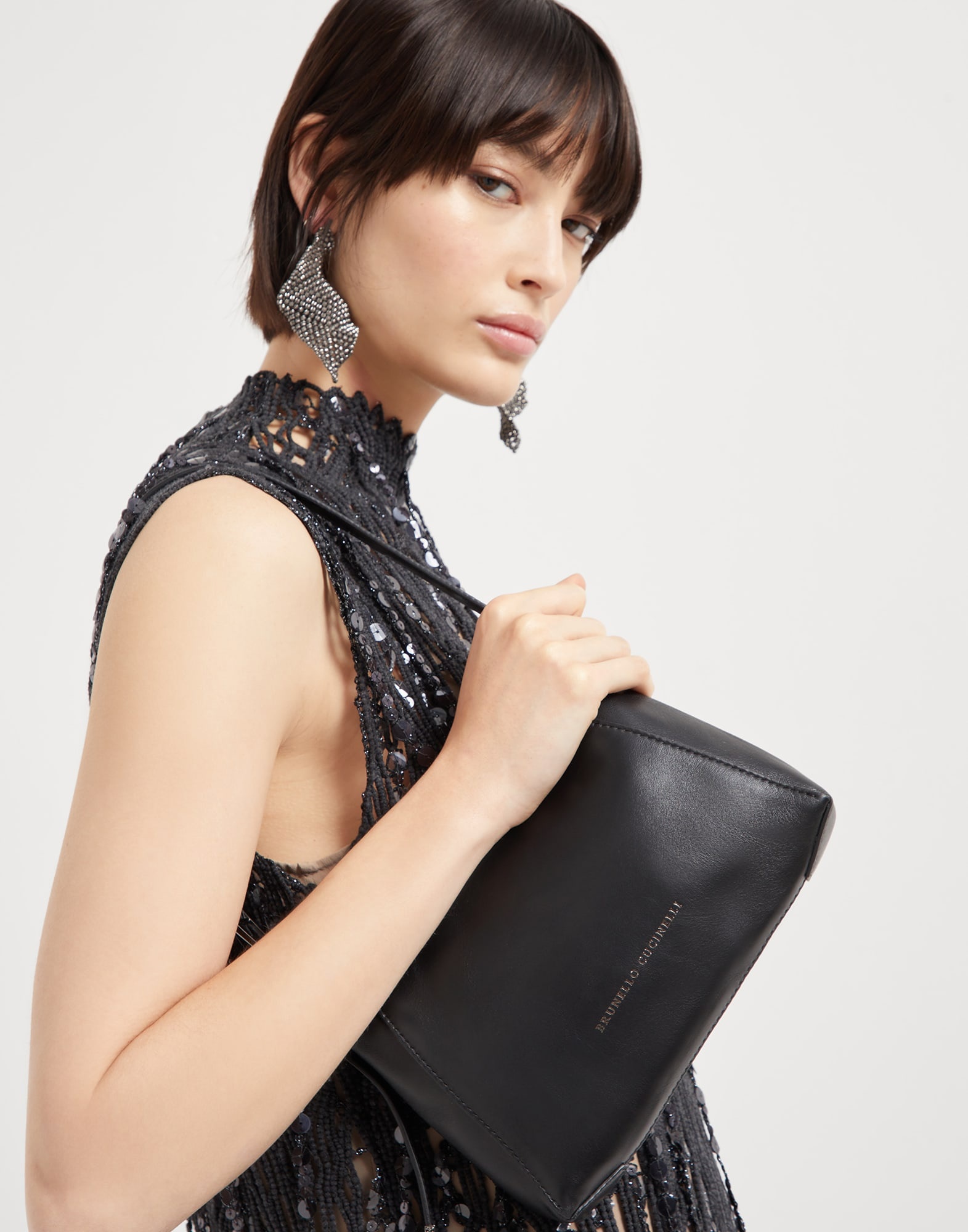 BC Duo shoulder bag in nappa leather with monili - 4