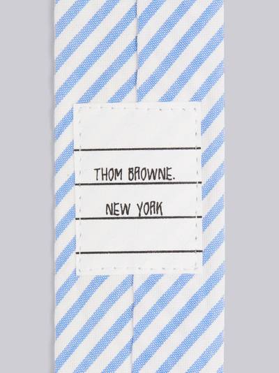 Thom Browne Light Blue Funmix Cotton Seersucker Diagonal Stripe Classic Tie outlook