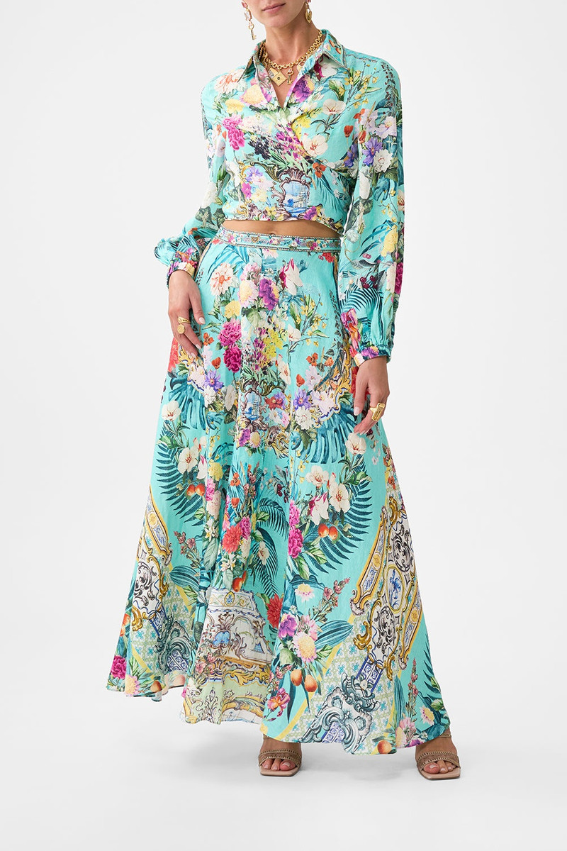 CAMILLA CROPPED WRAP SHIRT outlook