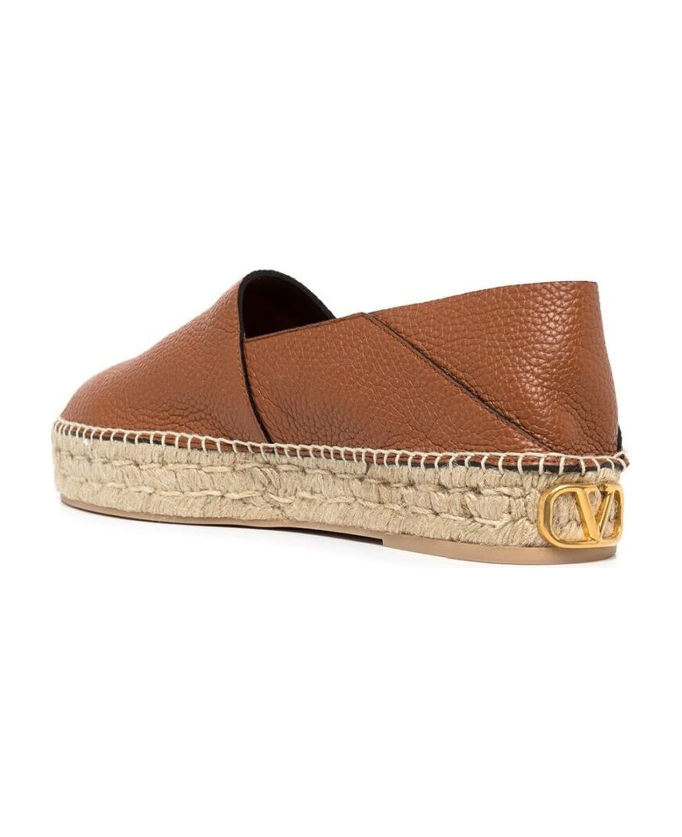 Garavani Logo-plaque Leather Espadrilles - 3