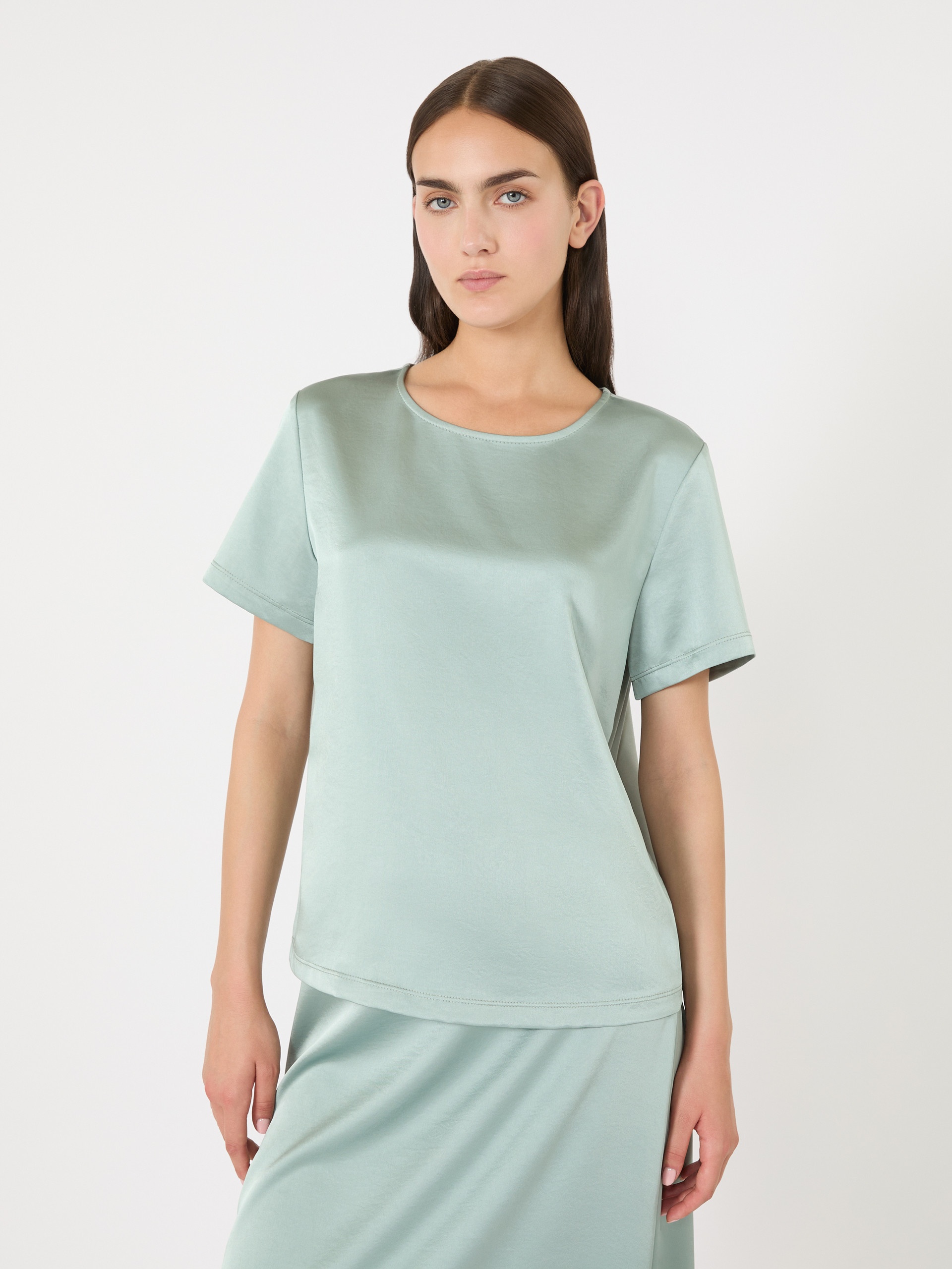 GILBERT Satin and jersey T-shirt - 5