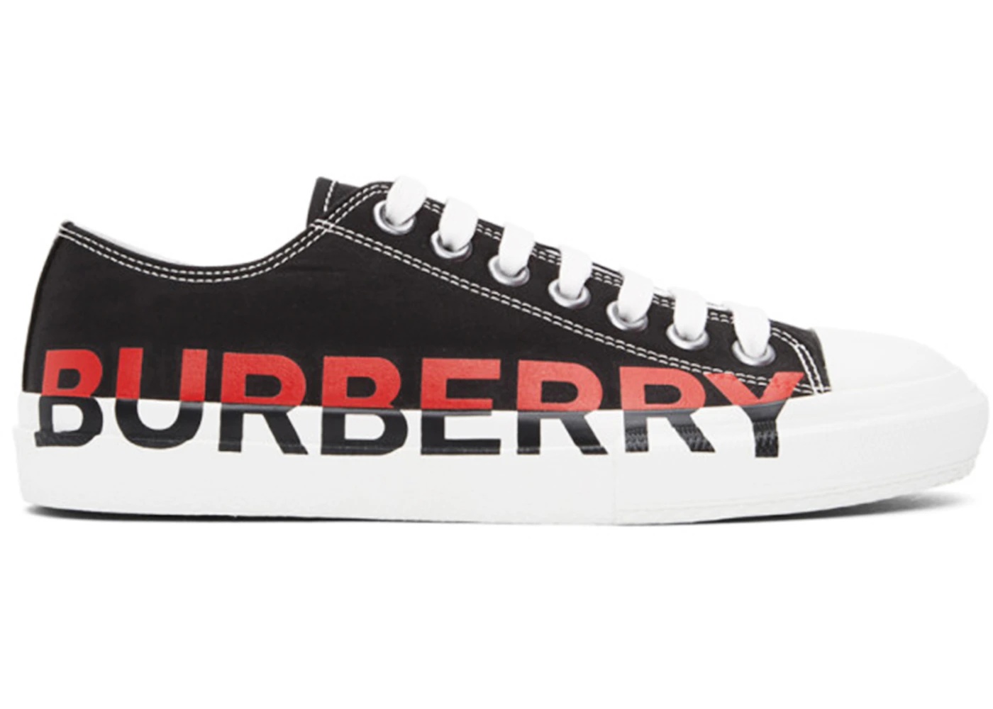 Burberry Logo Print Cotton Black Red White - 1