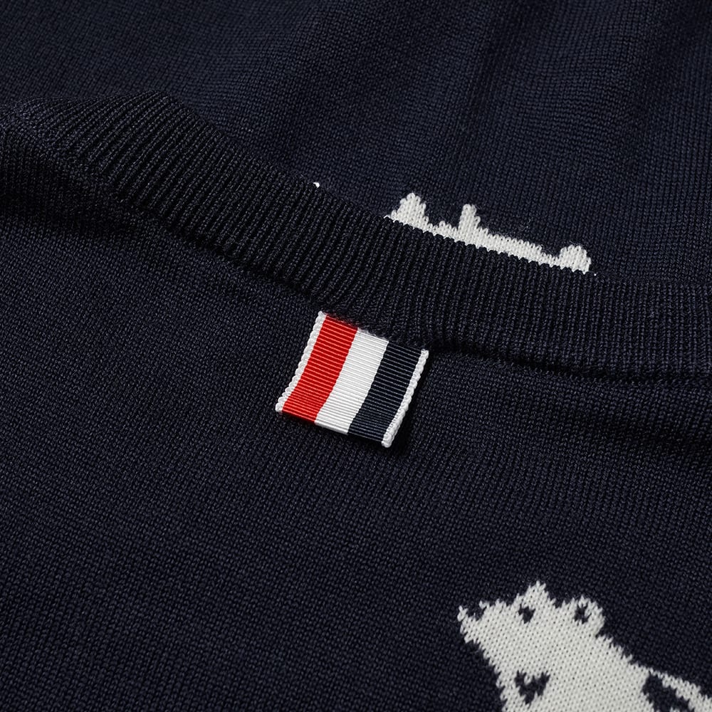 Thom Browne Bear & Salmon Intarsia Crew Knit - 3