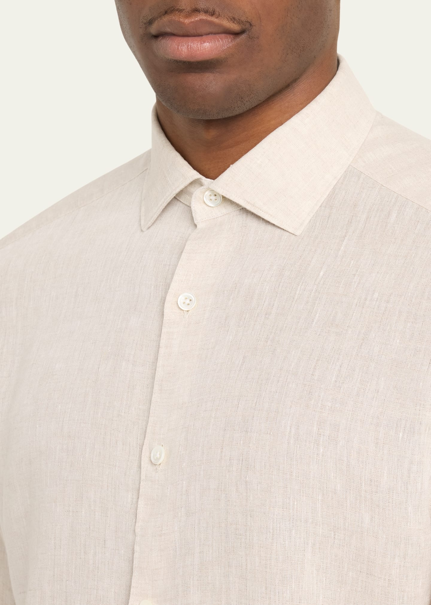 Men's Linen Casual Button-Down Shirt - 5