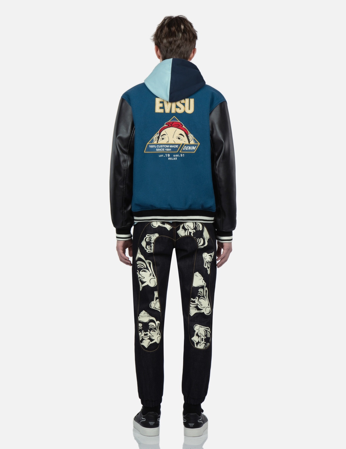 “HIDE-AND-SEEK” GODHEAD APPLIQUÉ BASEBALL JACKET - 5