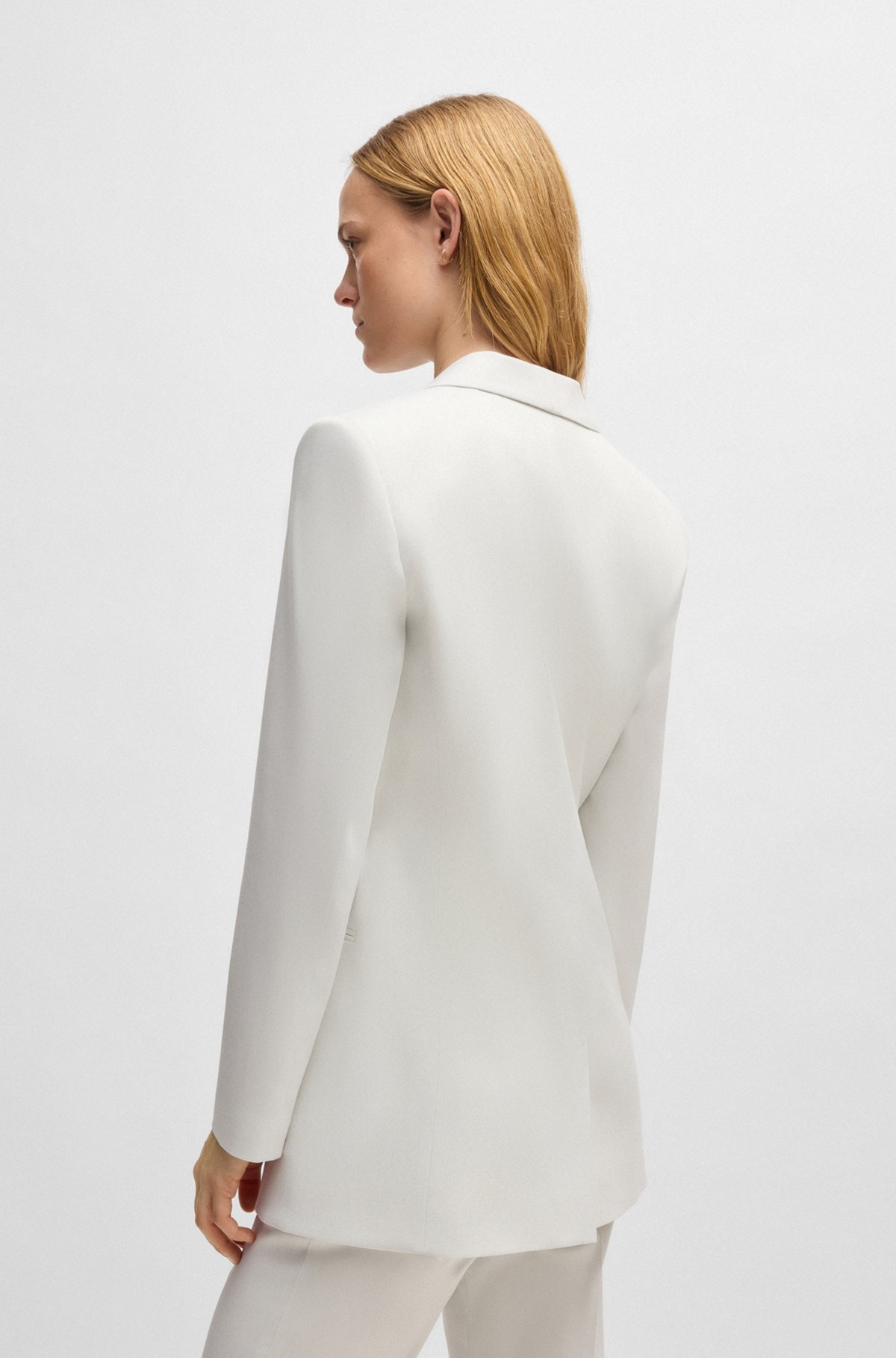 REGULAR-FIT BLAZER IN SHIMMER FABRIC - 4