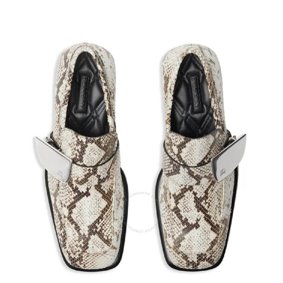 Burberry All-Over Python Print Leather Loafers - 4