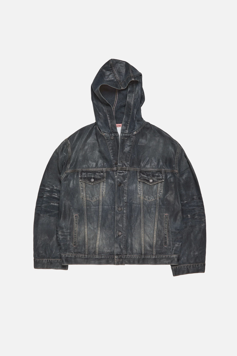 Denim jacket with hood - Black 6