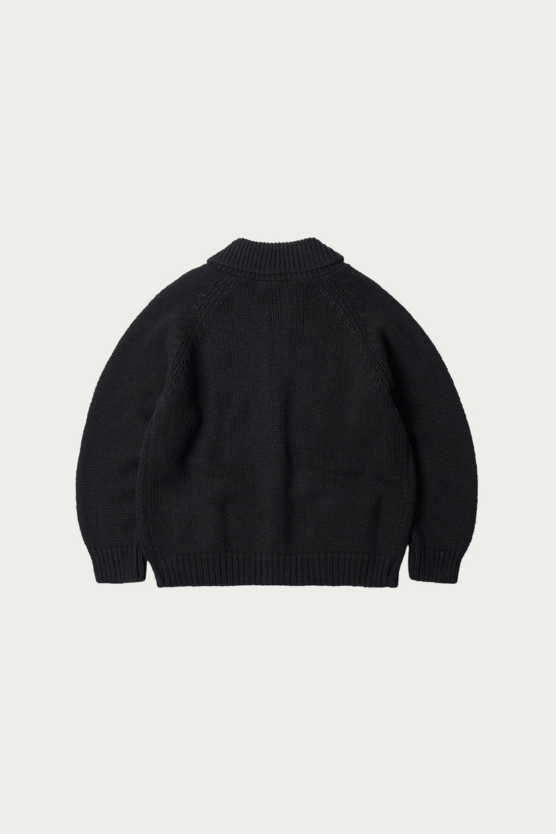 FrizmWORKS Heavy Cowichan Zipup Cardigan - Black outlook