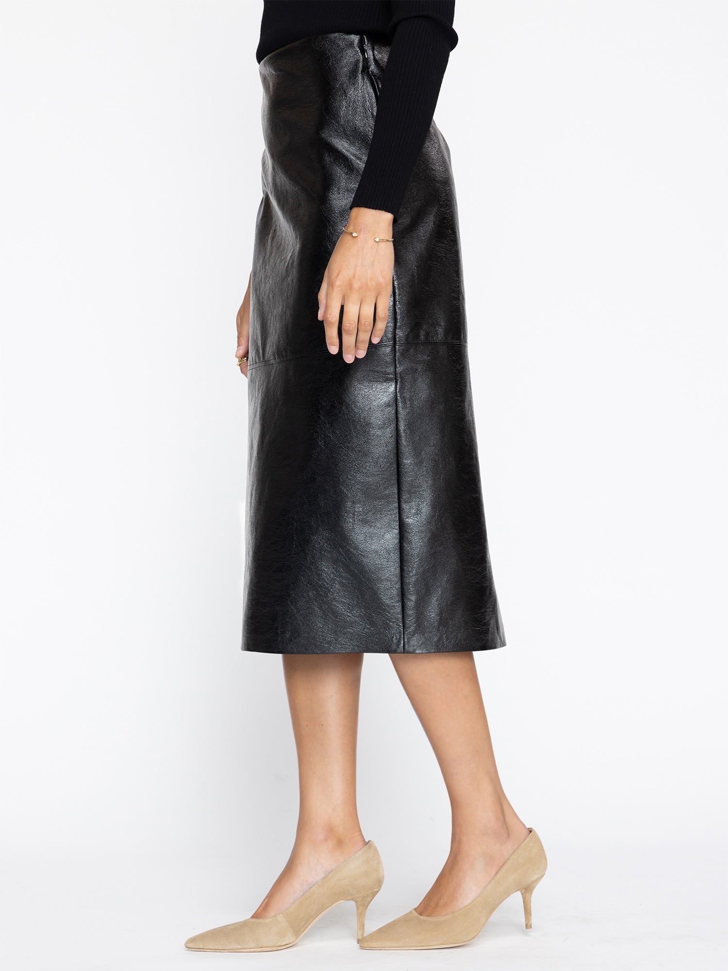 The Irene Vegan Leather Skirt - 3