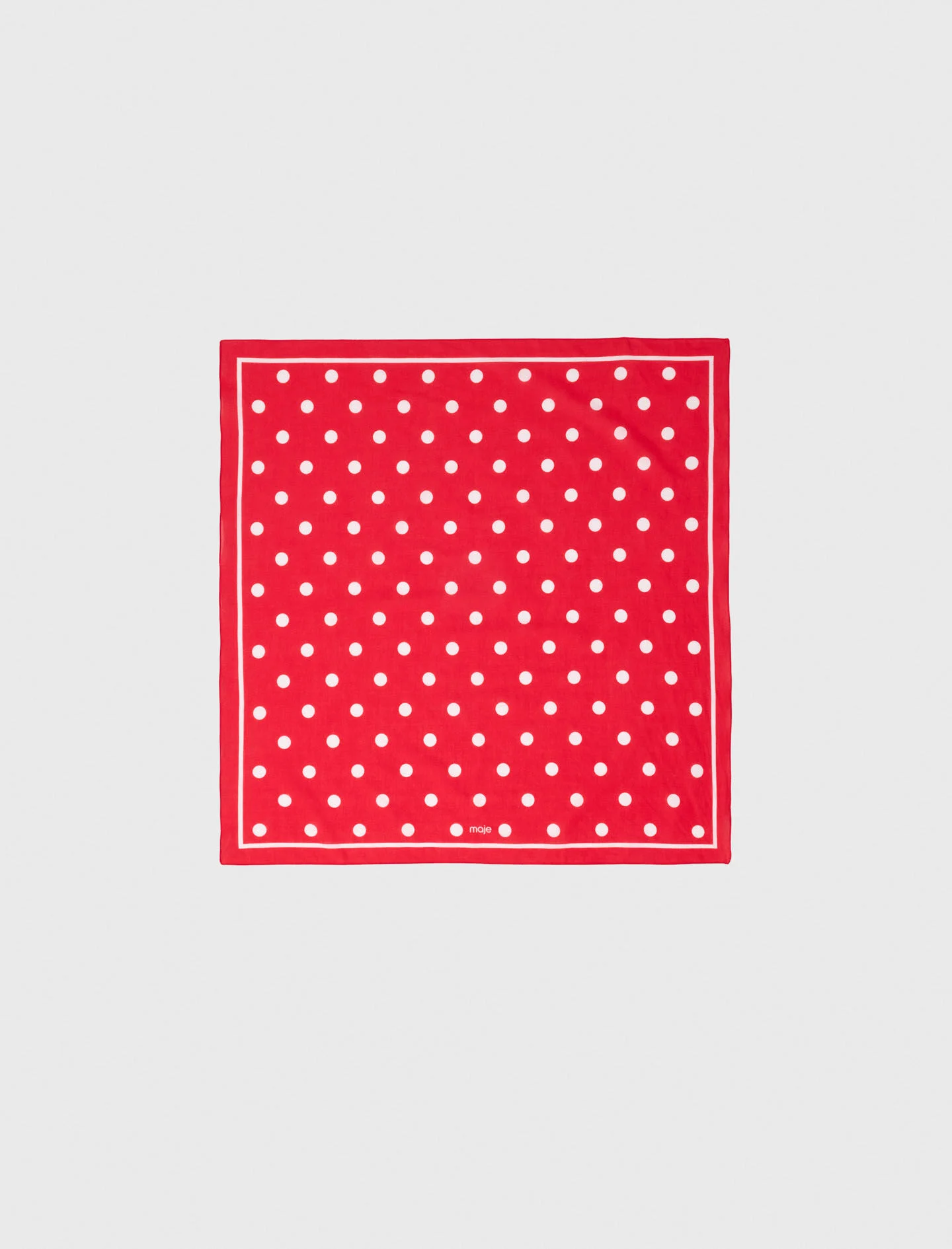 Polka dot cotton bandana - 1