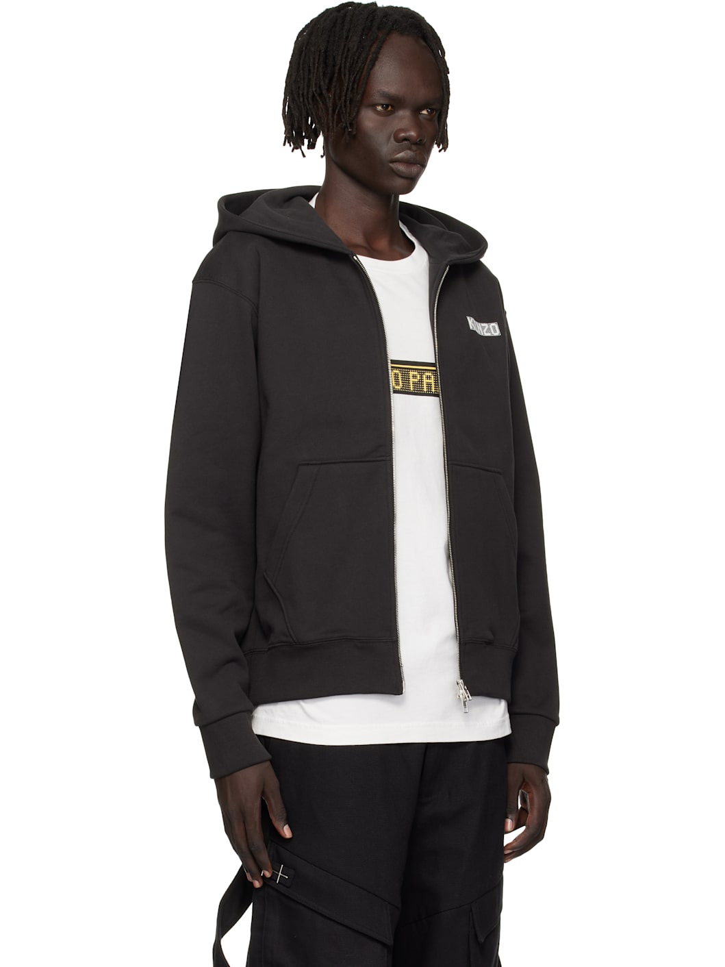 Black Kenzo Paris 'KENZO City' Full-Zip Hoodie - 2