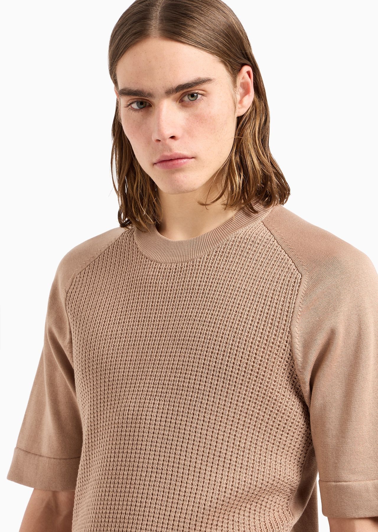 Punch-stitch jumper with plain-knit back - 5