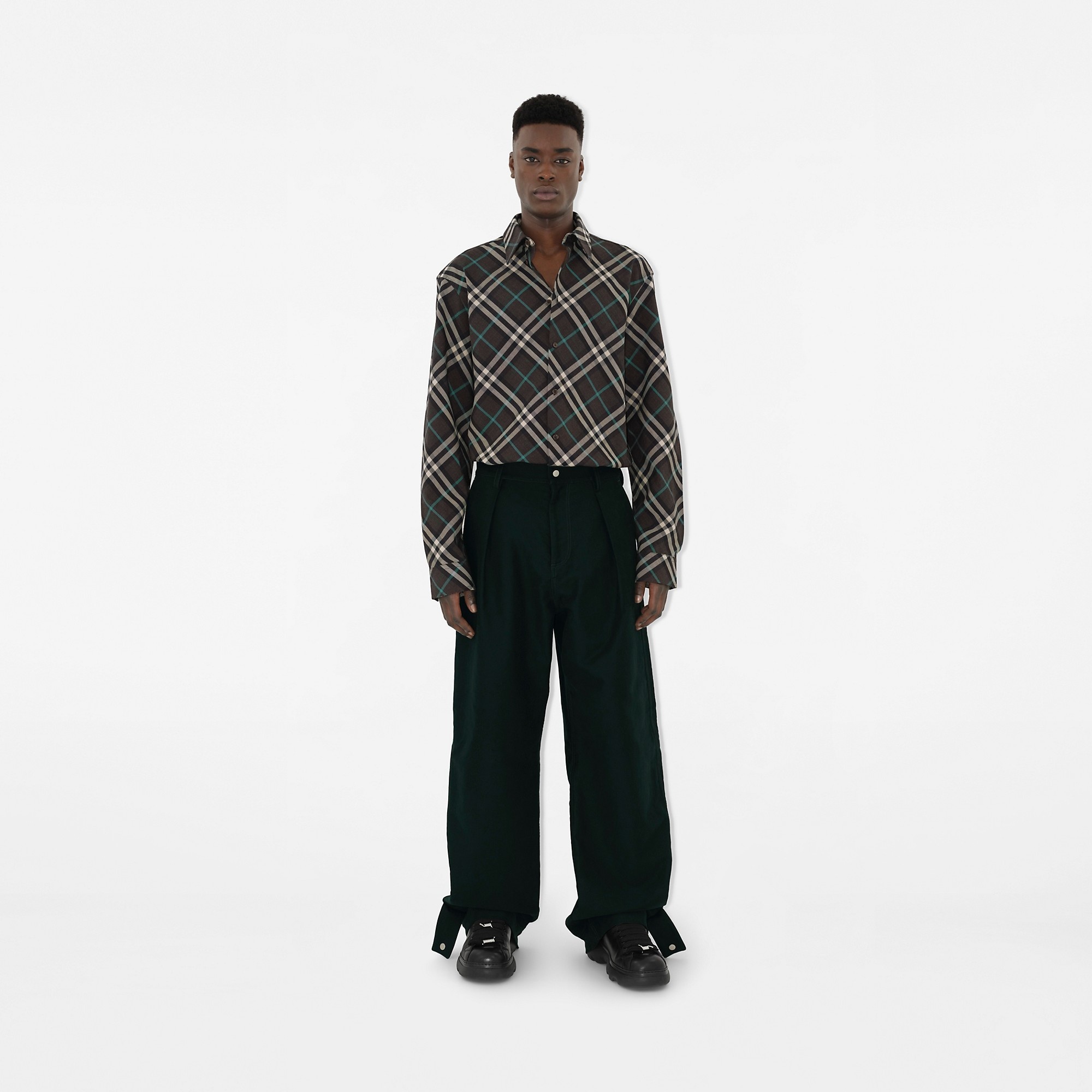 Check Wool Blend Shirt - 5