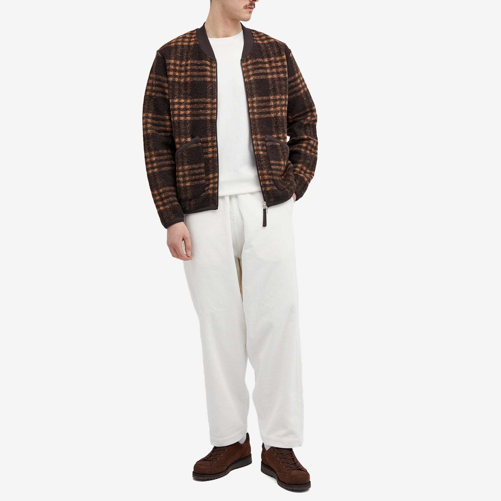 Universal Works Duke Fleece Zip Bomber Jacket - 4