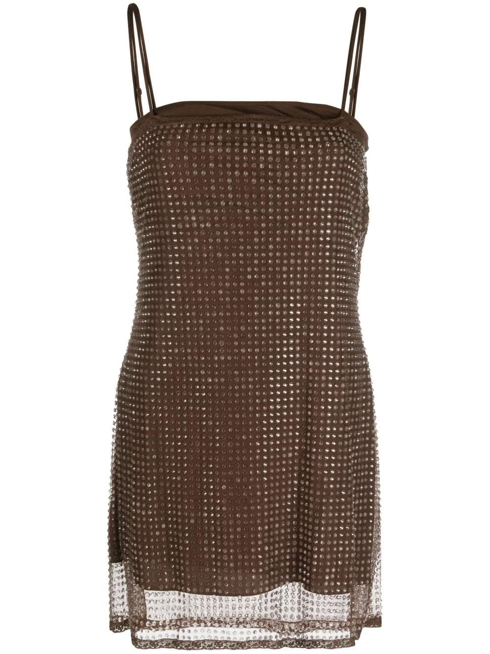 bead-embellished mini dress - 1