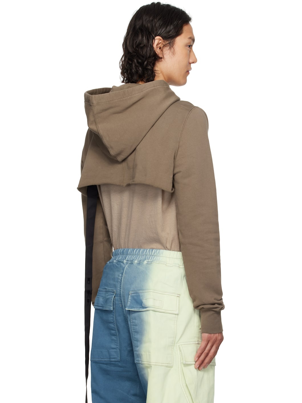 Gray Hollywood Cropped Hoodie - 3