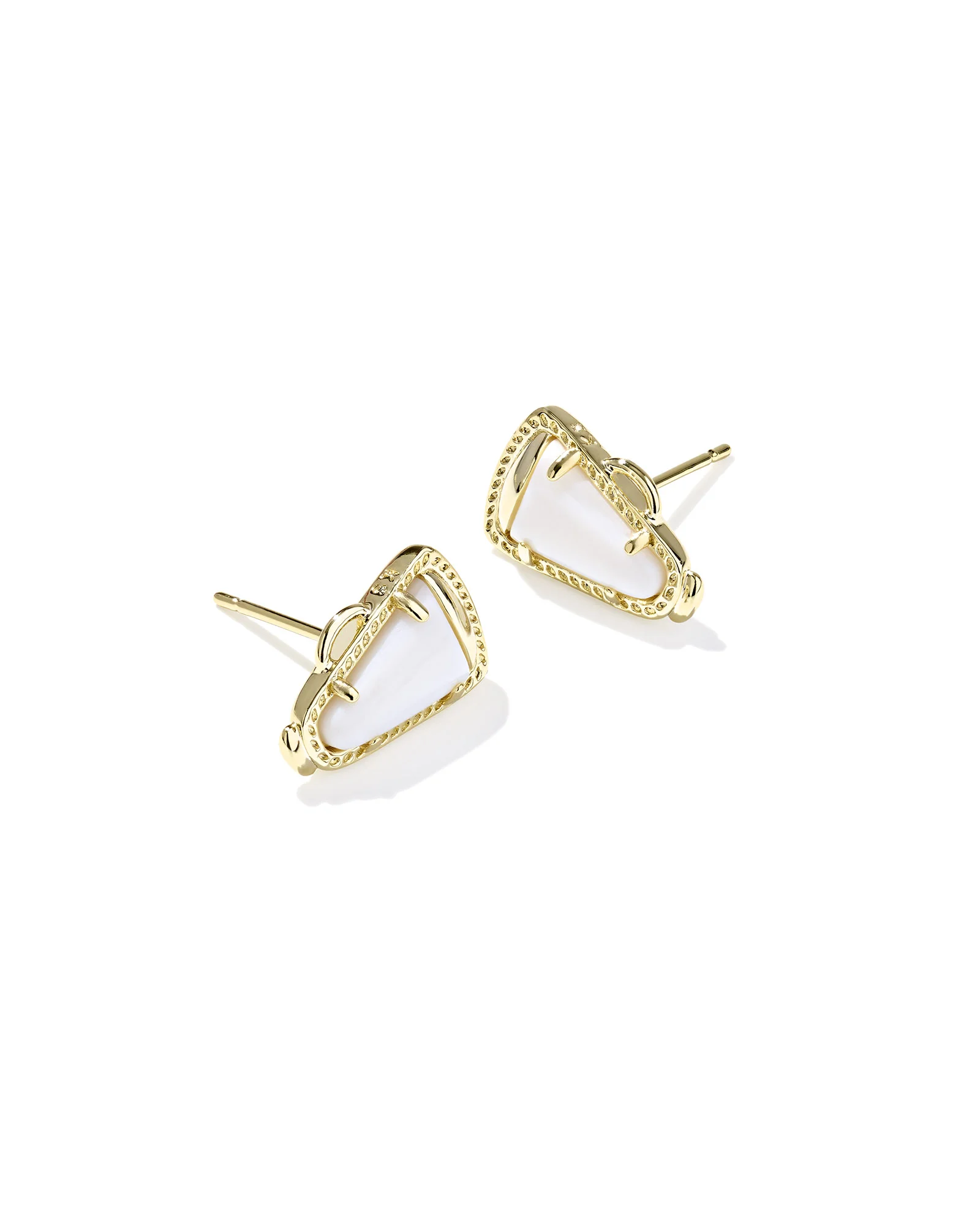 Cheer Gold Stud Earrings - 1