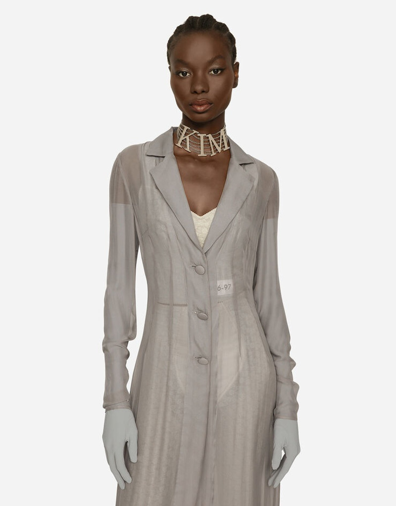 Silk georgette duster coat 4